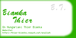 bianka thier business card